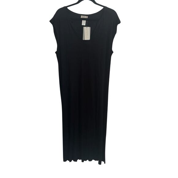 NWT! L*Space Robyn Ribbed Black Midi Stretchy Tank Dress - Size Small - Picture 8 of 11